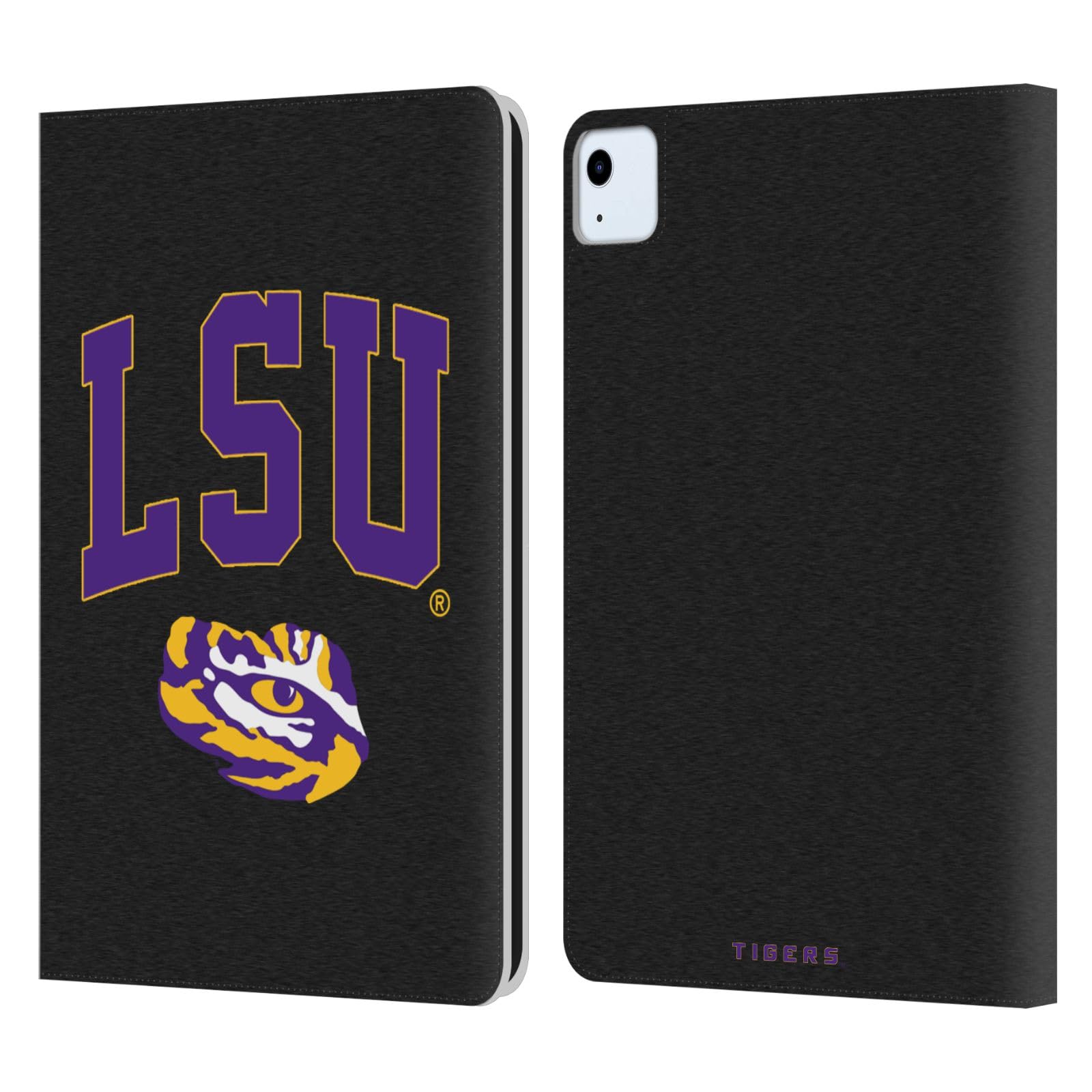 Head Case Designs Officially Licensed Louisiana State University LSU Campus Logotype Leather Book Wallet Case Cover Compatible with Apple iPad Air 2020/2022