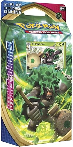 Pokemon TCG Espada y escudo cubierta temática con Rillaboom