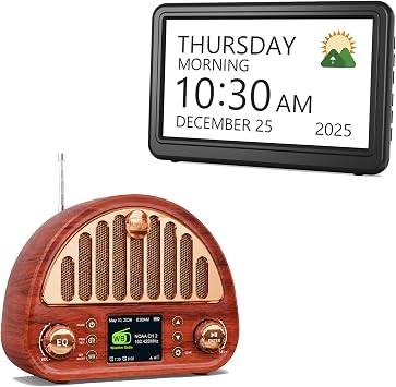 Calendar Clock+Vintage FM Radio with NOAA Weather Alerts