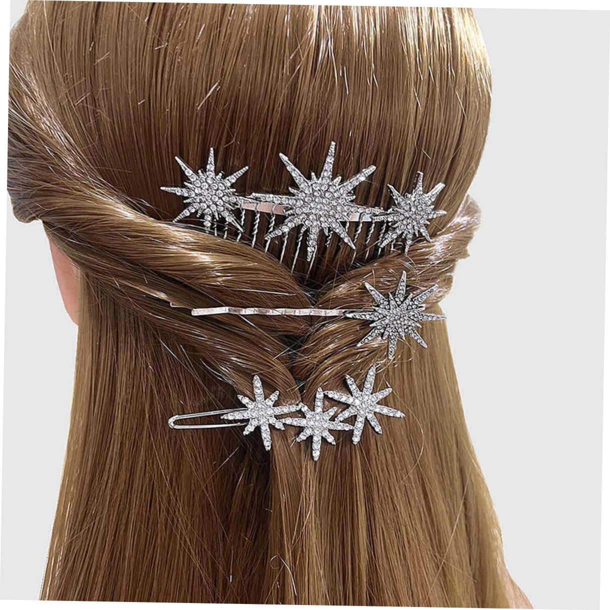 8 Pz Pettine Per a Fiocco Di Neve Pettine Per Da Sposa Pettini Per Per Accessori Donna Pettini Laterali Per Copricapo Da Sposa Metallo Mancare Lega