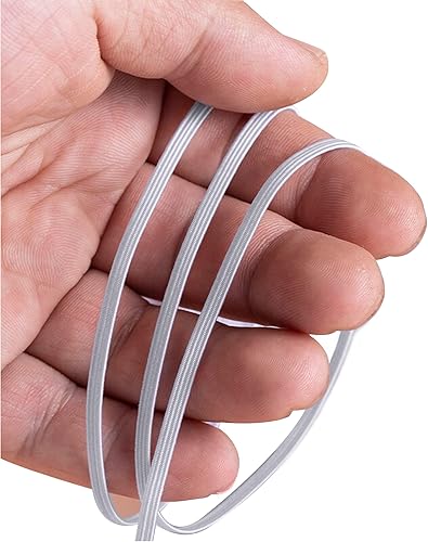 Miniatura 4 de Lydia's Deal Cordón elástico de 18 de pulgada (0.118 in) x 50 yardas, bandas elásticas para tejer, costura, manualidades, banda para las orejas,