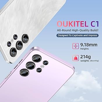 スマートフォン本体 OUKITEL C1 16GB RAM 128GB ROM OUKITEL C1 Unlocked Cell Phone, Android 15 Phone, 16GB RAM