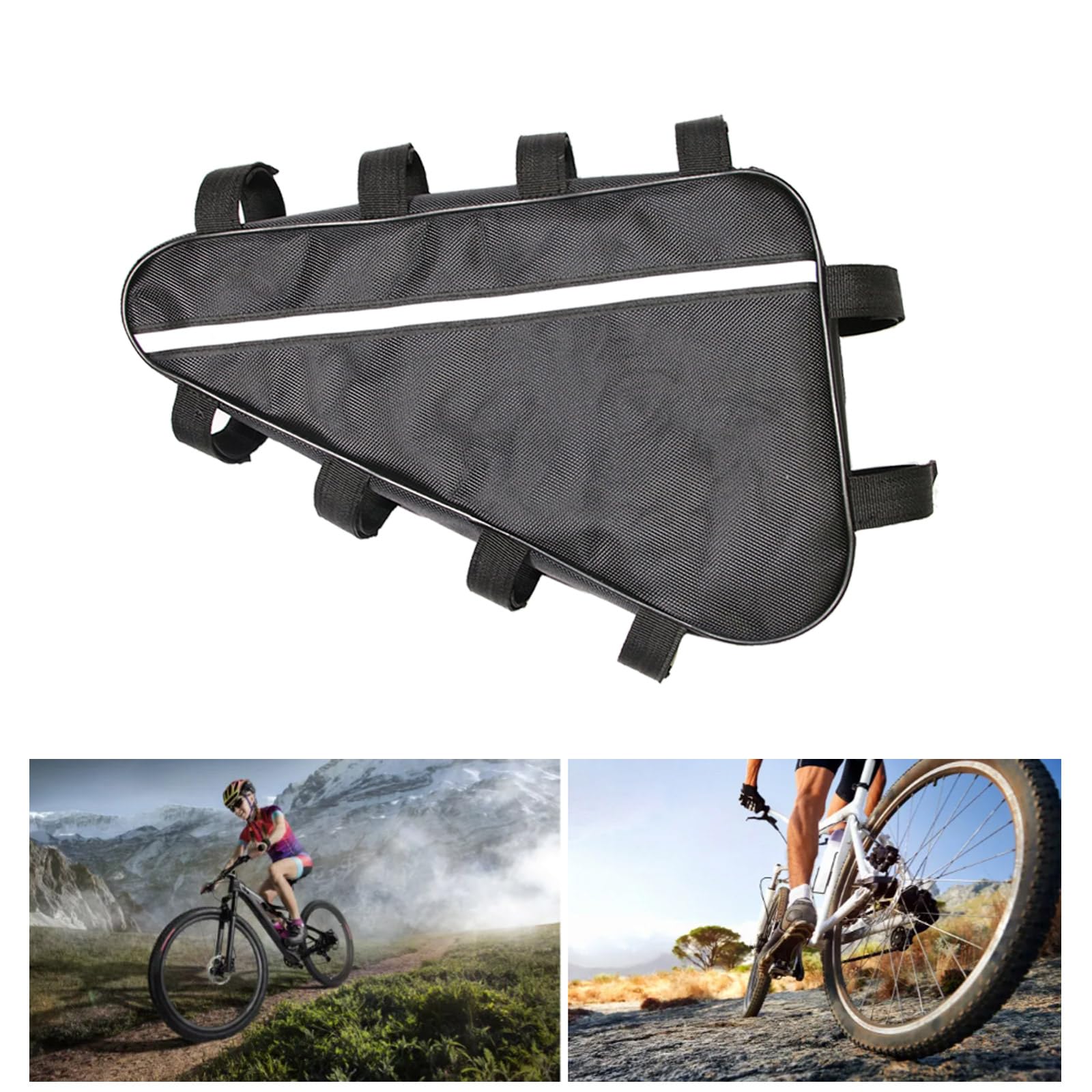 Oxxggkao Spacious Bicycles Saddles Bag Reliability Large Bicycles Triangles Storage Bag For Various Cyclists' Needs