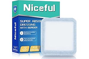 Super Absorbent Wound Dressing: 10 Pcs 5"x5" Ultra Soft Surgical Dressing for Optimal Absorption