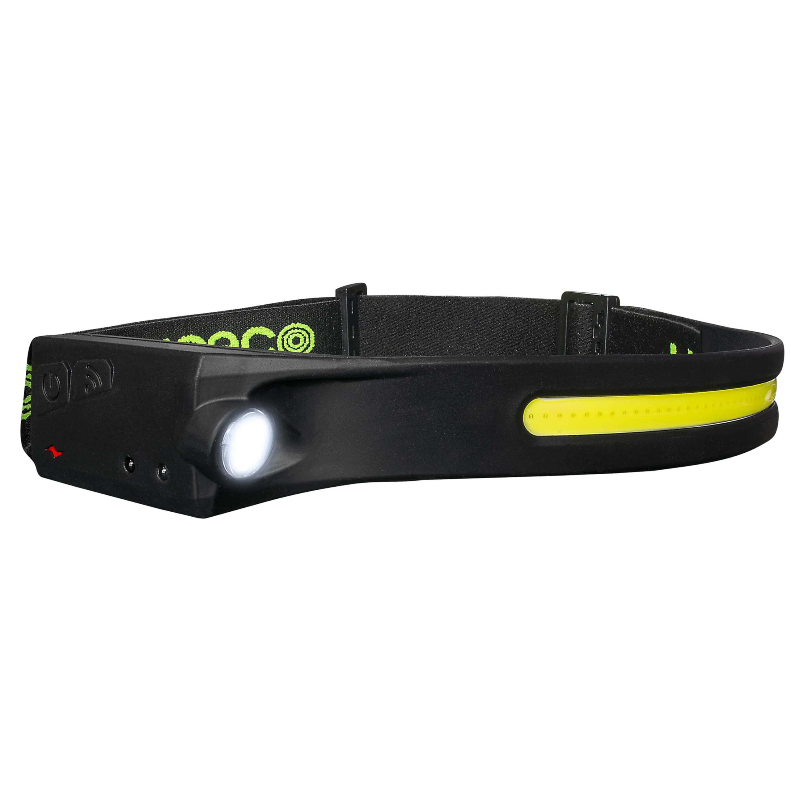 Luceco LED Flexible Head Torch with USB and PIR Motion Sensor, 4 Light Modes, Adjustable, Rechargeable