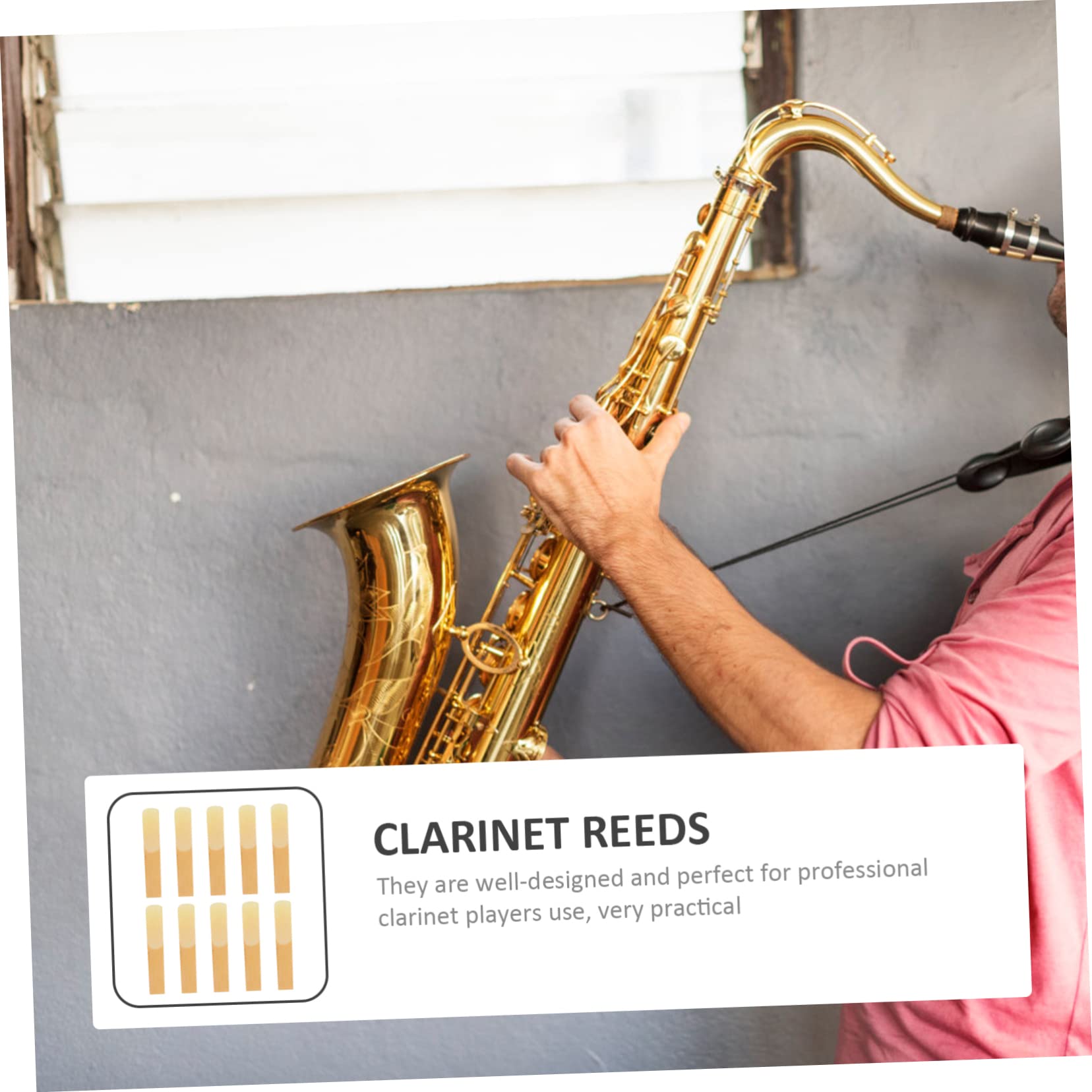 BESTonZON 50 Pz ancia di clarinetto strumento musicale the sound ancia per sassofono sax parti di ance per clarinetto rifornimenti di clarinetto accessorio strumento compatto canna naturale