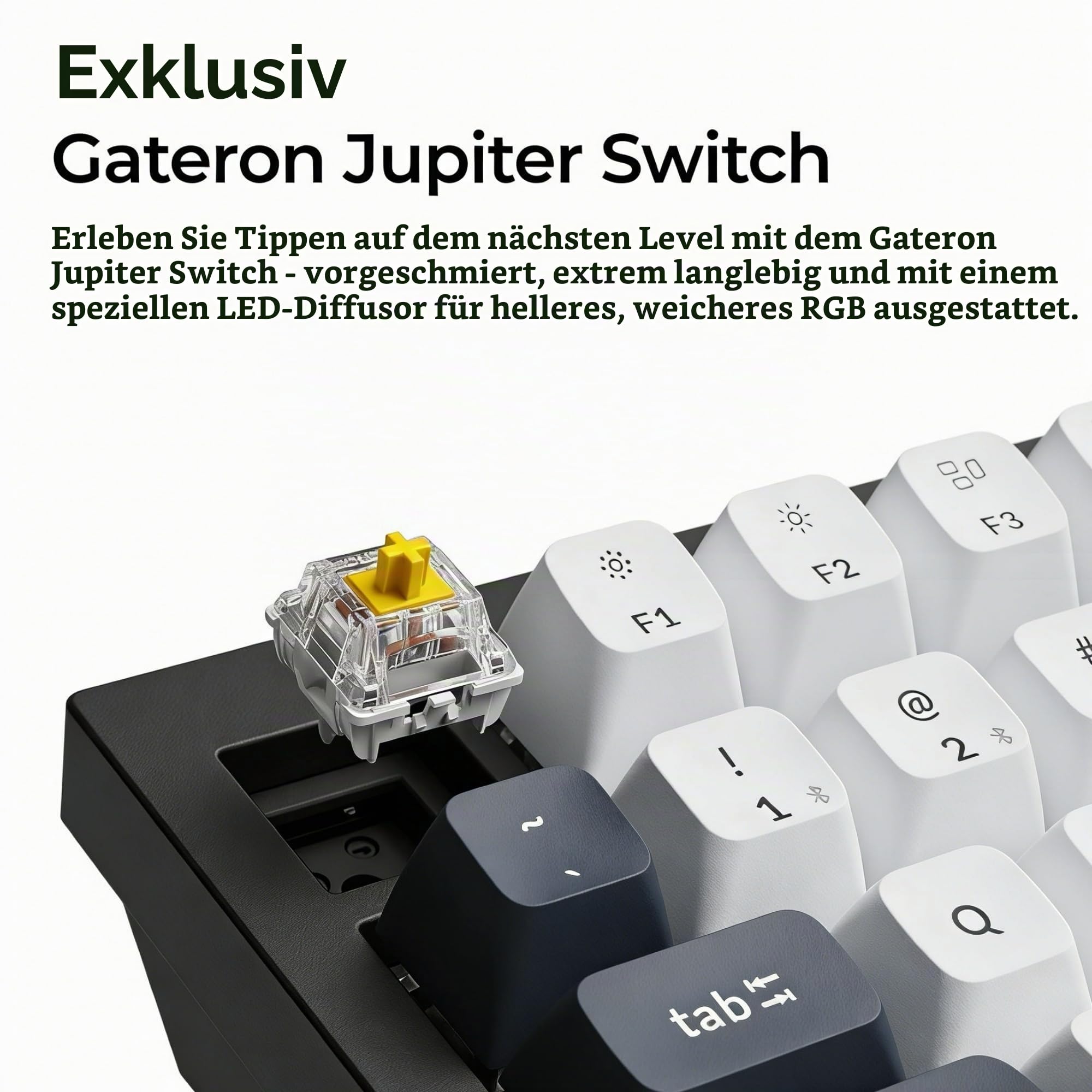 Keychron Q6 Max mechanische Gaming-Tastatur, 2,4 GHz & Bluetooth 5.1, ISO-DE-Layout, CNC-gefrästes Aluminiumgehäuse, programmierbar mit QMK/VIA, für Mac, Windows und Linux, Gateron-Bananenschalter