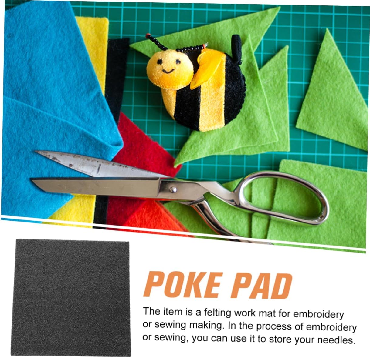 Generic 3pcs Poking Work Mat Wool Felt DIY Material Bord Felting Tool Pad Regular Needle Felting Base Felting Tool Mat Felting Needle Tool Felting Cushions Product Handcraft Work Mat Foam