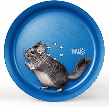 15" Aluminum Alloy Silent Chinchilla Exercise Wheel | Noiseless Running Wheel for Chinchilla, Rat, Hedgehogs, Squirrels and Small Pets Blue