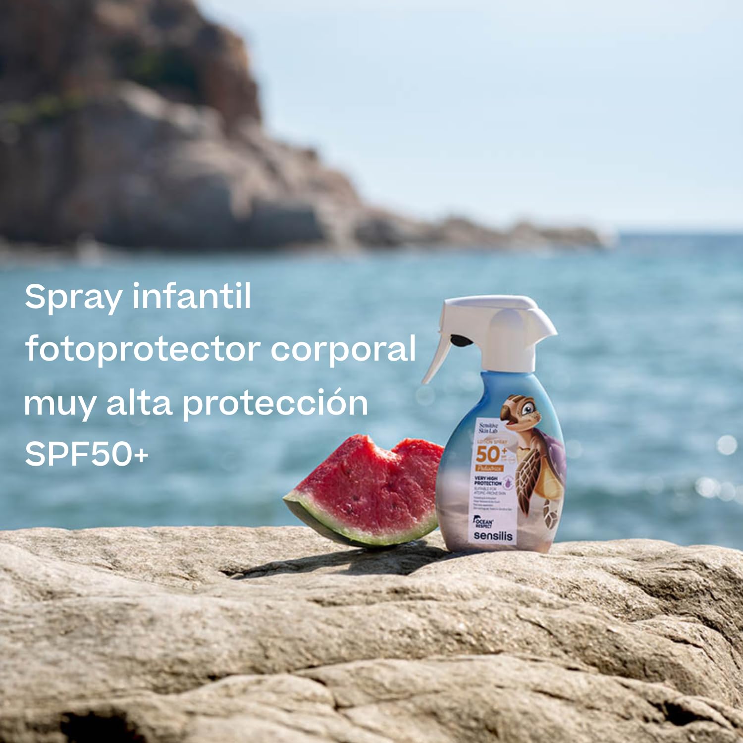 Sensilis - Lotion Spray SPF50+ Kids, Protector Solar Infantil, con Alantoína, Vitamina E y Aloe Vera, Calma, Hidrata y con Efecto Antioxidante, Apto para Pieles Atópicas - 200 ml — view 3
