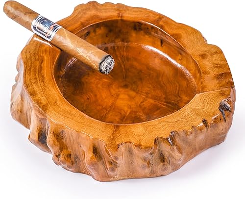 Ceniceros de madera para cigarros, accesorios de cigarros para interiores y exteriores, grandes regalos para amantes de los cigarros, fumadores y