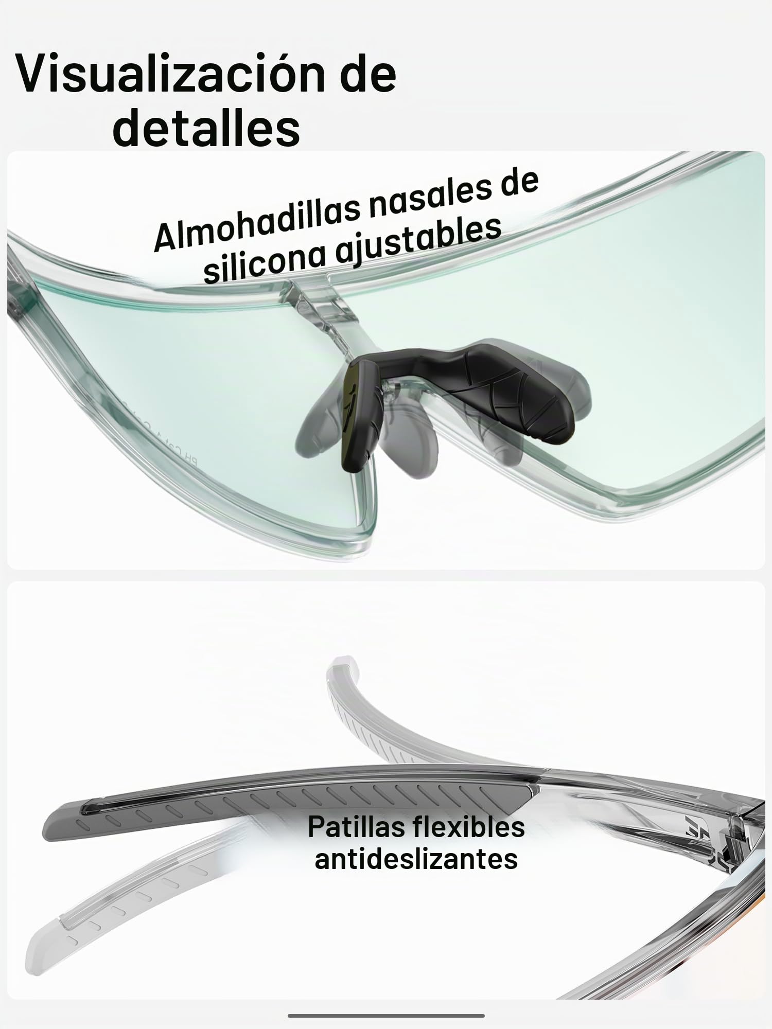 KAPVOE K473 Gafas de Ciclismo Fotocromáticas y de Color para Hombre y Mujer, Gafas de Sol Deportivas UV400 MTB Running Béisbol