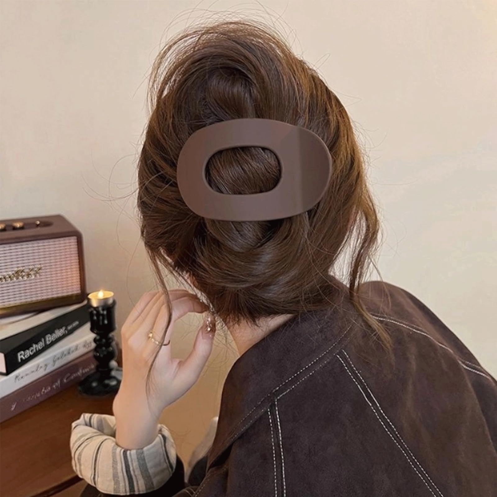 Wmzjnljy 8pcs Flat Hair Clips for Women Ergonomic Curved Hair Claw Clips Flat Hair Clips for Thick Thin Hair(Z127-8) - Image 4