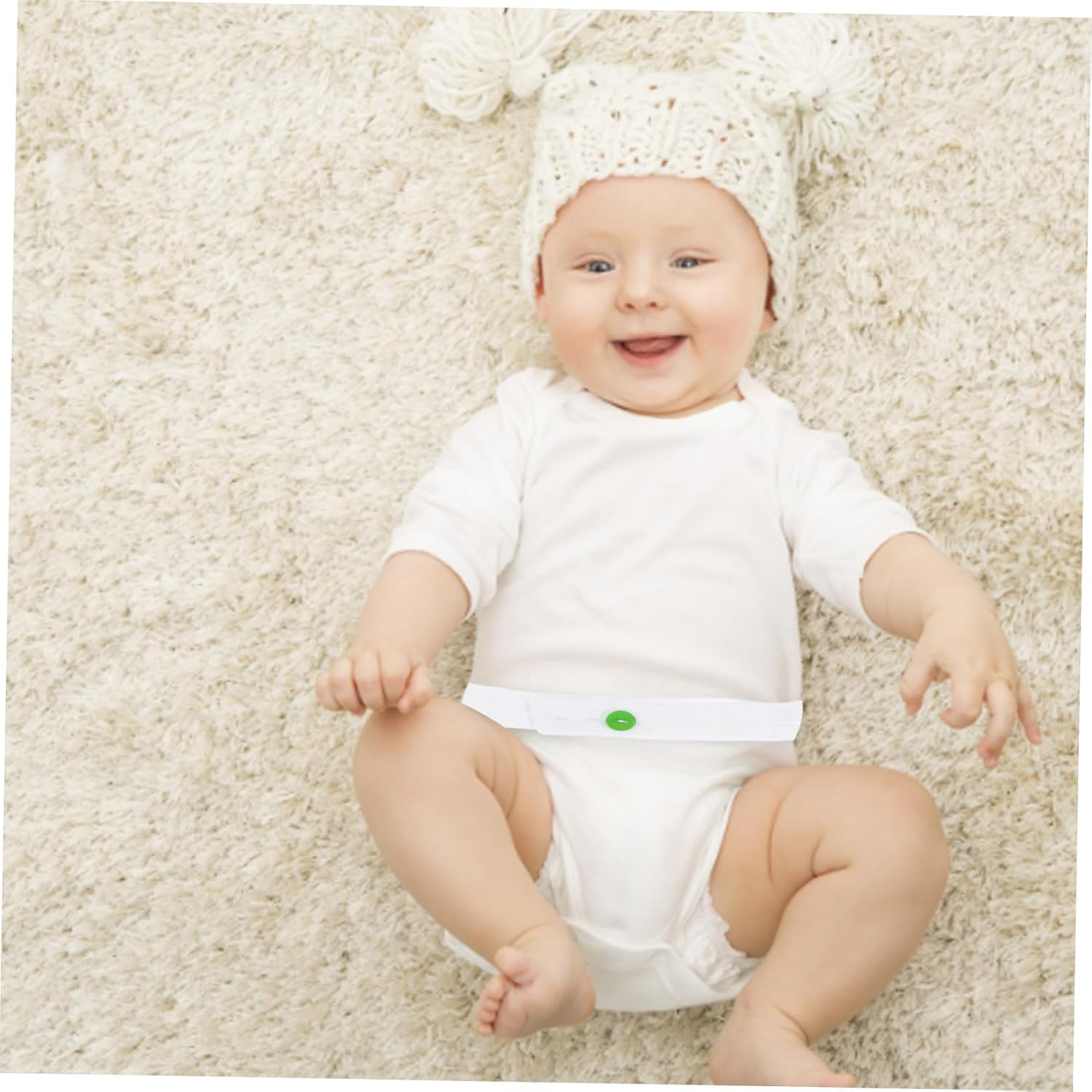 50pcs Adjustable Elastic Newborn Diaper Buckles Diaper Fixing Belts Soft Comfortable Waist Strap for