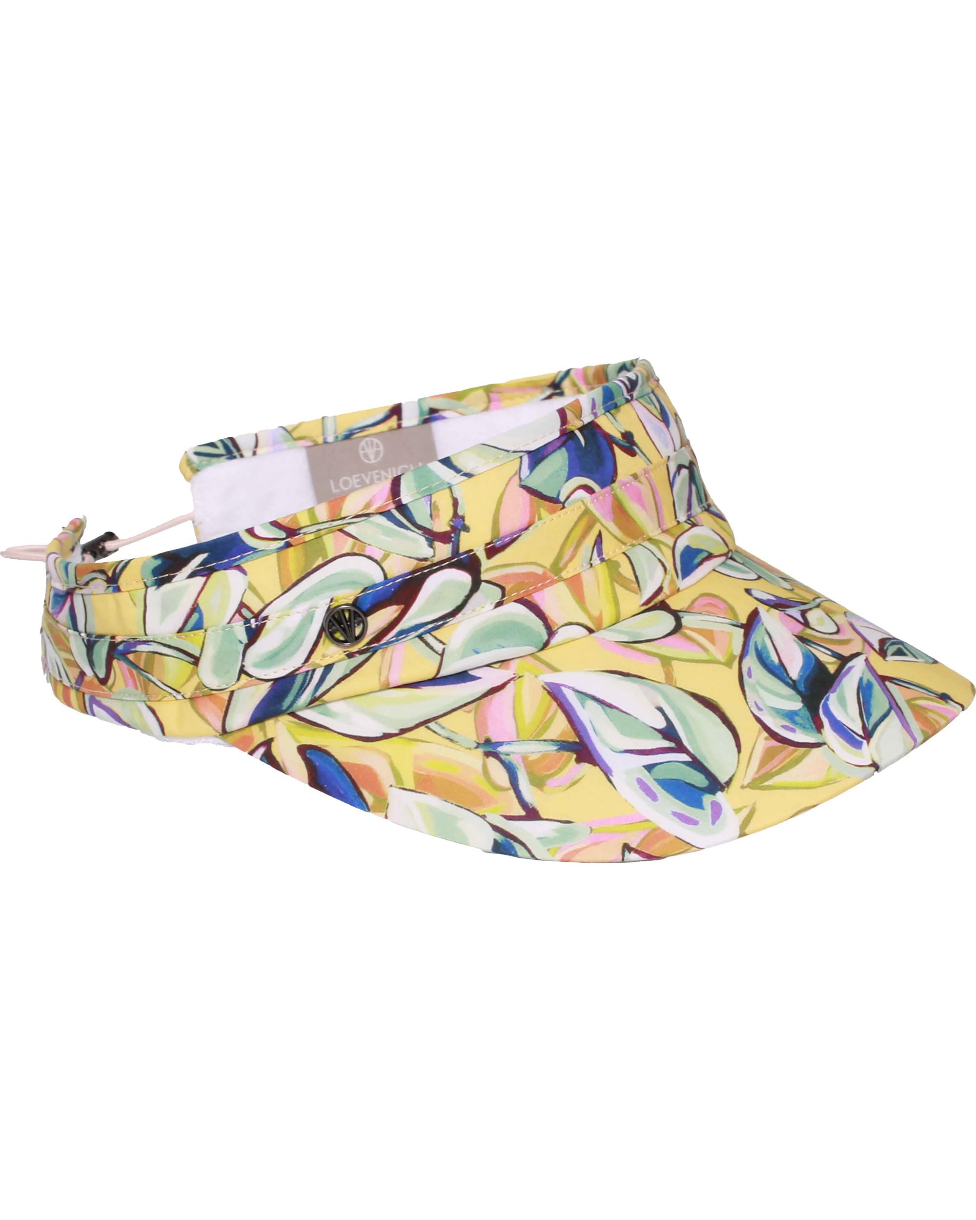 LOEVENICH Visor solar para mujer, de algodón ligero, ajustable con banda de goma, ideal para verano, playa, deportes