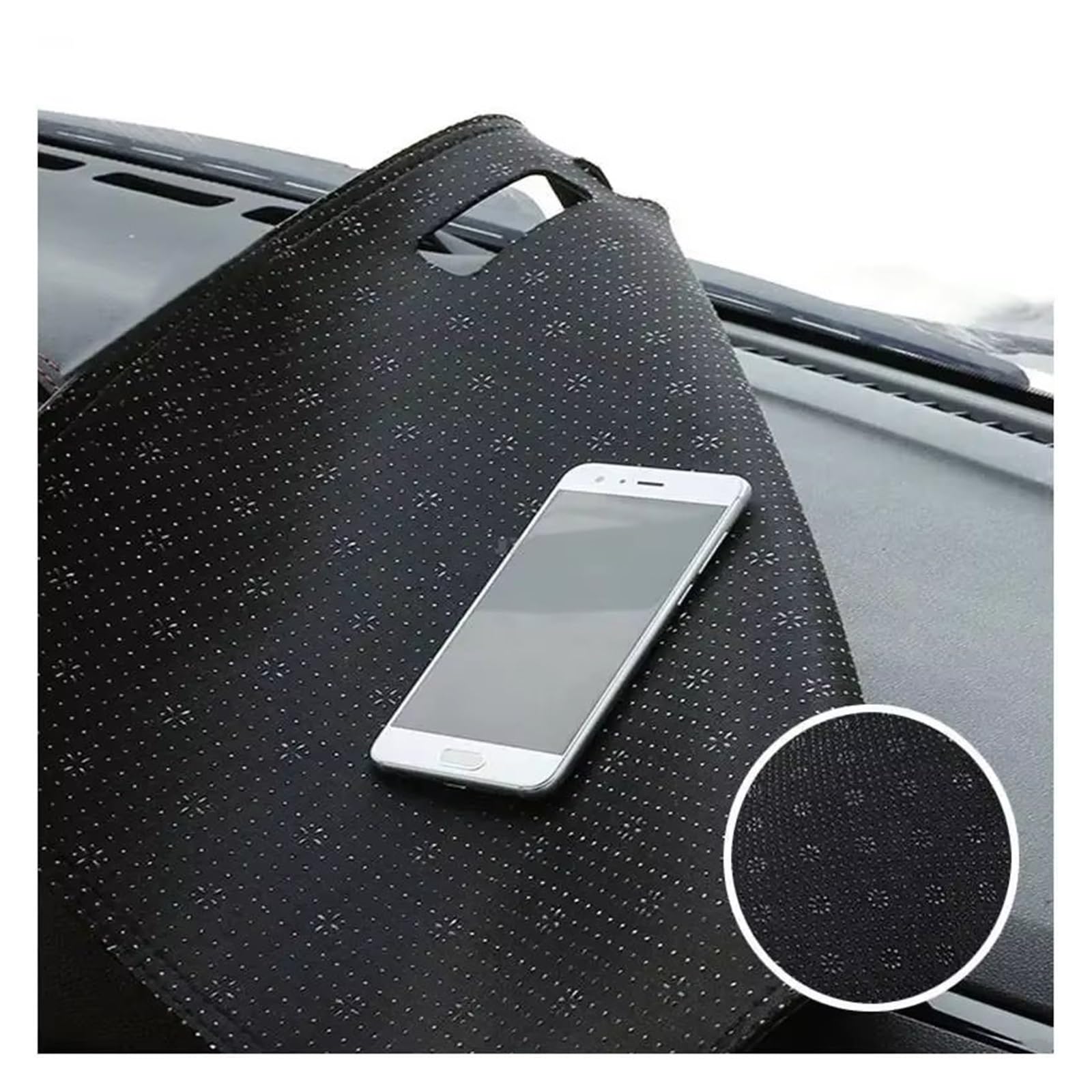 Tapis Tableau Bord intérieur Voiture Tapis Protection pour Tableau Bord Accessoire Voiture pour Toyota pour C-HR (2017-2020)(Black(Black Edge) RHD)