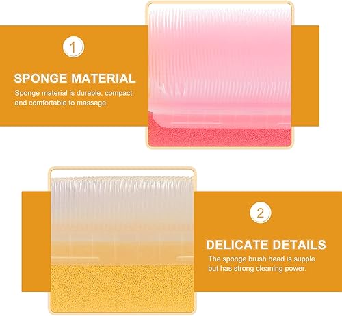 Miniatura 8 de 2pcs cepillo sensorial para terapia herramienta de masaje suave cepillo táctil para baño accesorios para el cabello