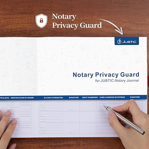 Miniatura 6 de JUBTIC Libro de registro de notario - Diario público notario de actos notariales - Suministros notariales con guardia de privacidad - Horizontal,