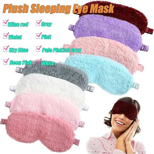 AKOAK Paquete de 1 máscara de ojos de felpa para dormir, suave y cómoda, transpirable que bloquea la luz, protector de sueño, adecuado para adultos,