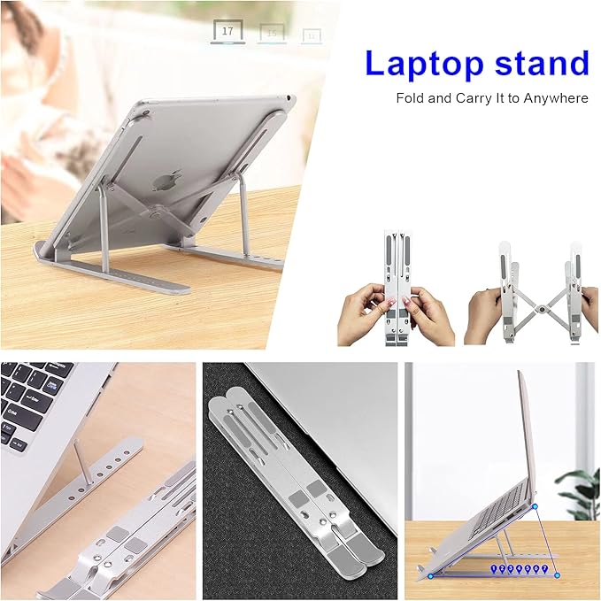 Soporte para Laptop Ajustable Ergonómico de Aluminio, Antideslizante miniatura 6