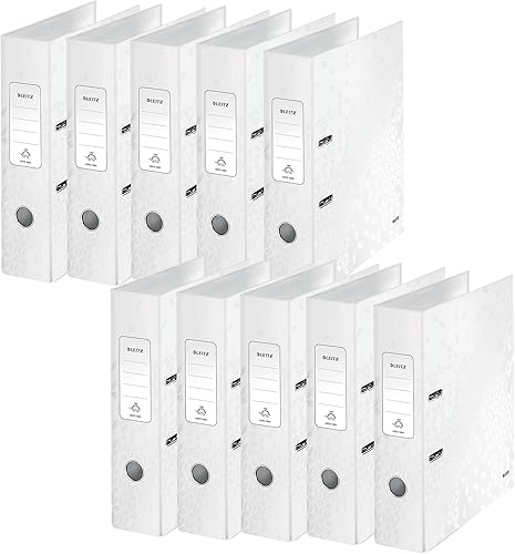 Miniatura 11 de Leitz Archivador de arco de palanca, paquete de 10, morado, A4, lomo de 3.150 in, rango Wow, 10050062 Púrpura