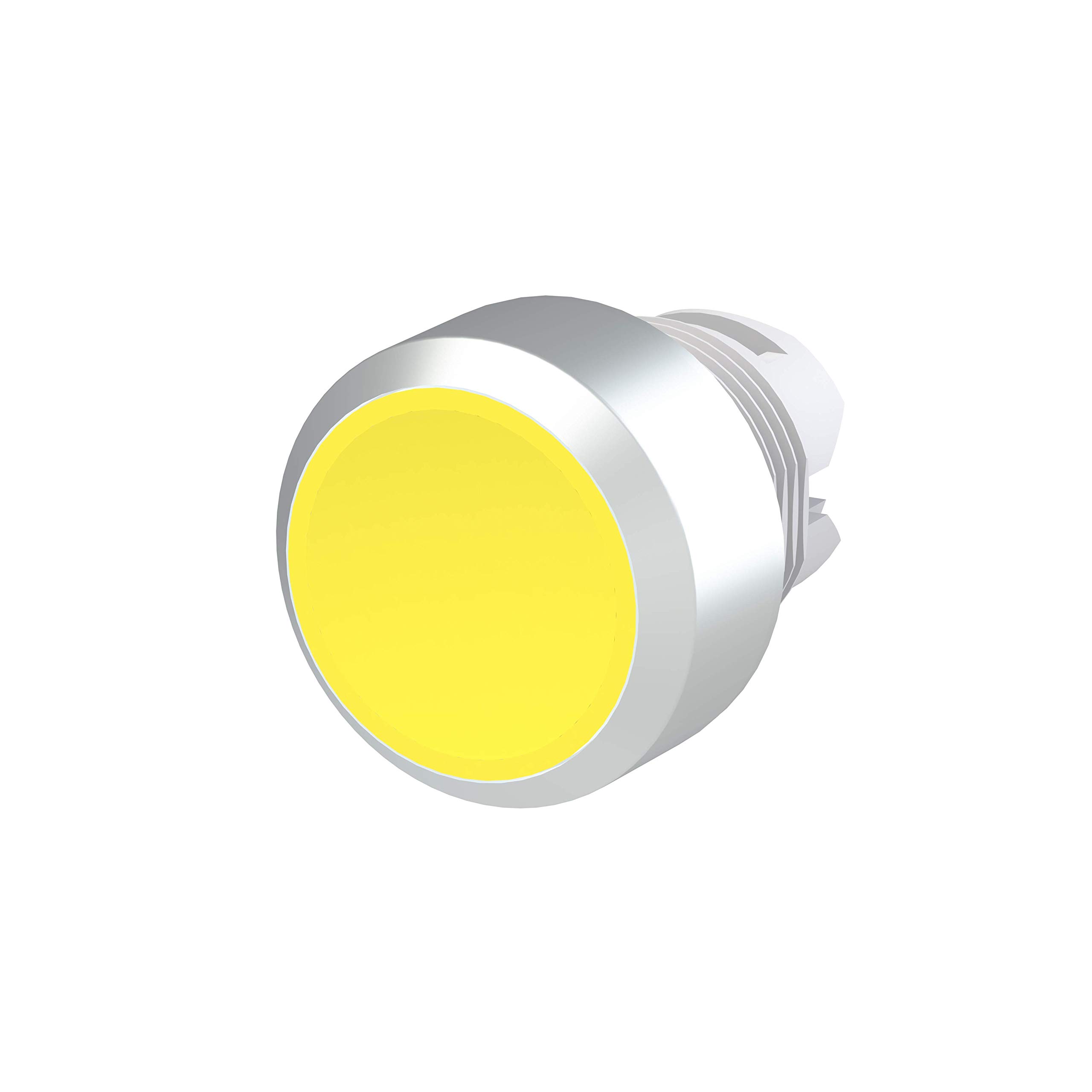 ABB MP1-30Y Modular Pushbutton, Momentary, Flush, Yellow, Non-Illuminated, Chrome metal, No Contact Block (ABB1SFA611100R3003) - Image 2