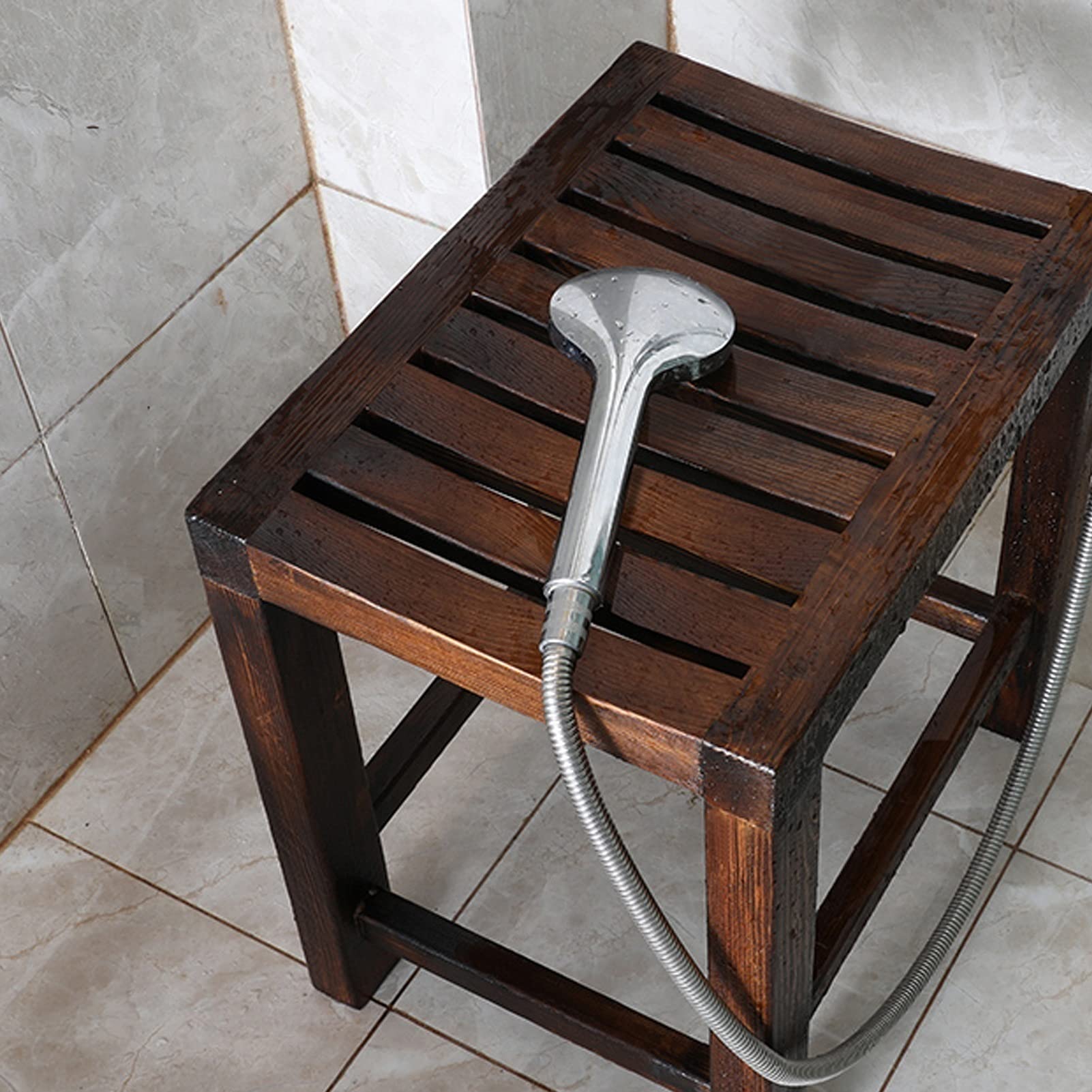Siège de bain en bois idéal pour le rasage des jambes et les soins de beauté