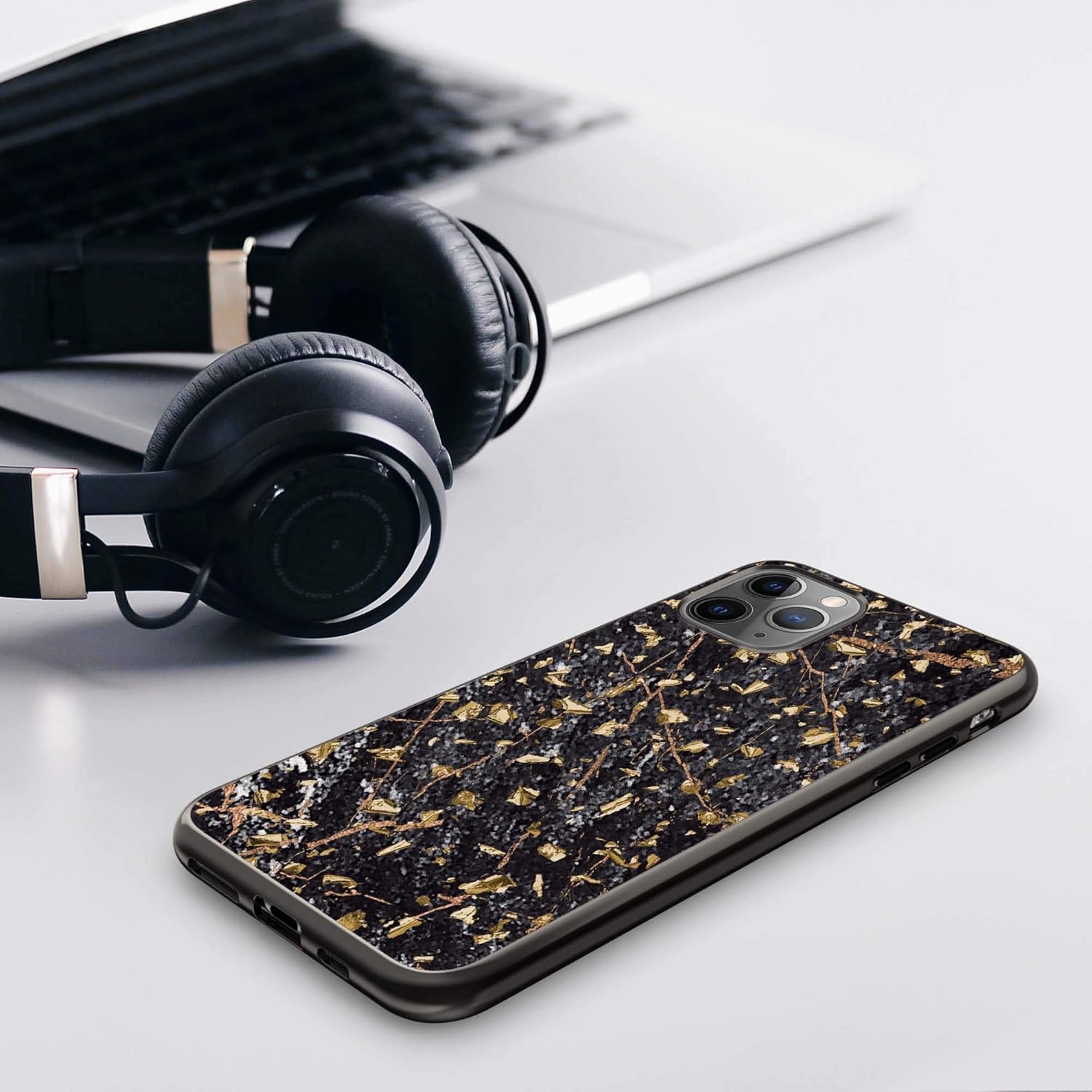 Tор Rаtеd ZIZO Refine Series for iPhone 11 Pro Max Case - Ultra Slim Thin Case - Black Marble