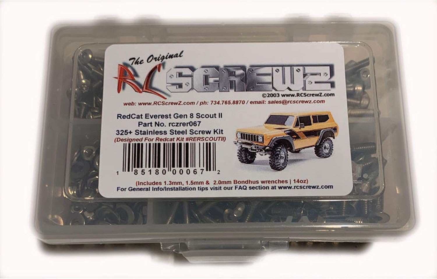 RC Screwz Stainless Steel Screw Kit - RER Gen 8 Scout RCZRER067 Electric Car/Truck Option Parts