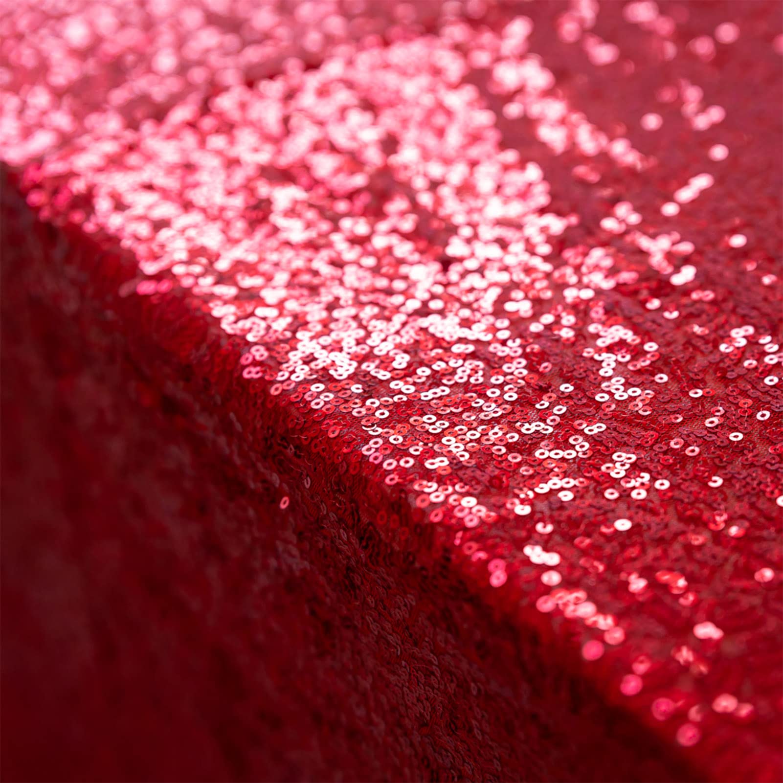 Manteles de Lentejuelas para Bodas, Brillante Protector Cubierta de Mesa, Manteles en Poliéster para Comedor Cocina Fiesta Decoración (Rojo,Rectángulo 153x300cm)
