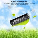 Remboursé AA Batteries avec chargeur, POWEROWL 8 Boîte de 2800mAh Batteries Ni-MH Double A à faible décharge à haute capacité avec Smart 8 Chargeur de batterie Bay (USB Chargement rapide, Fente indépendante)