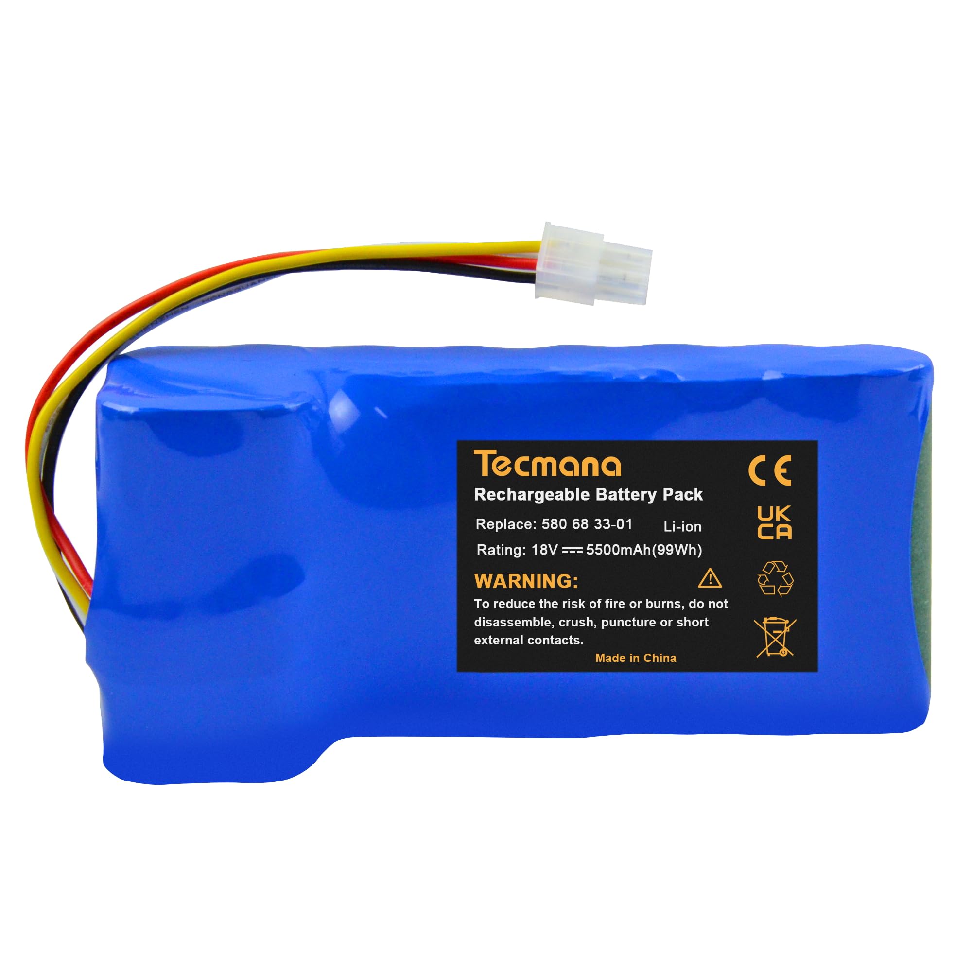 Batterie de rechange 18 V 5500 mAh pour robot tondeuse Husqvarna Automower 320, 330X, 420, 430, 430X, 440, 450X, 520, 550, pour robot tondeuse 580 68 33-01,580 68 33-02