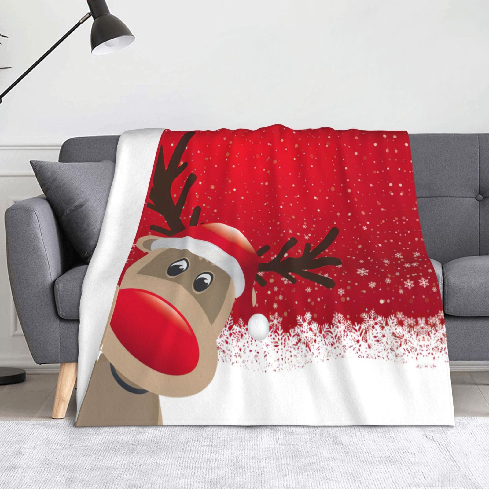 Couverture de Noël douce 127x152 cm légère pour camping