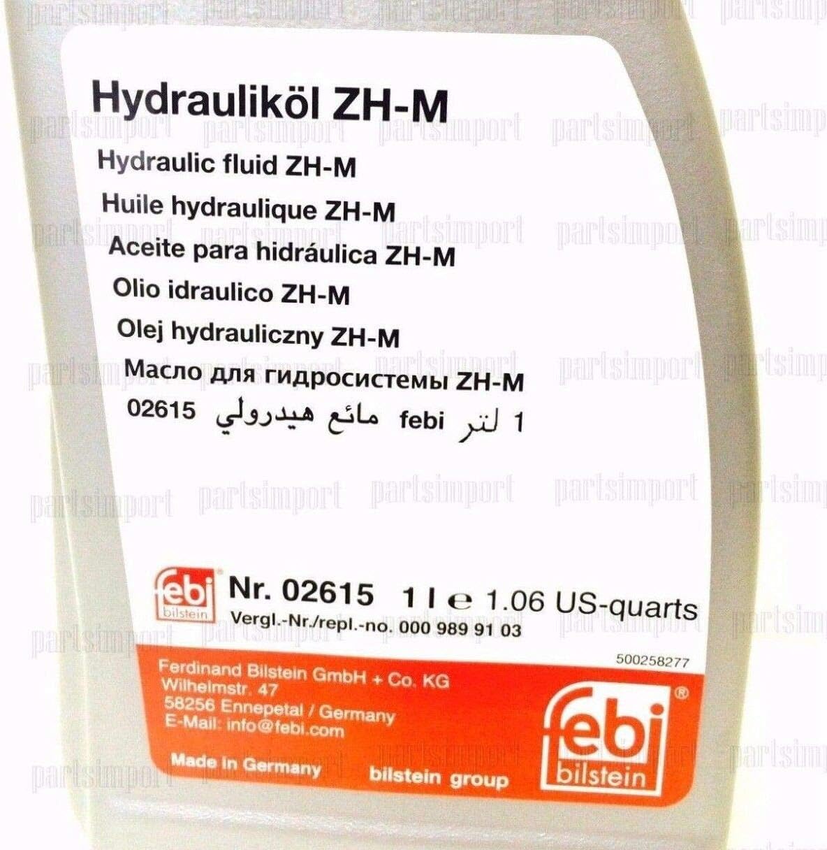 Febi bilstein Hydraulic Fluid 2L for Convertible Top Pump & Hydropneumatic Suspension for Mercedes