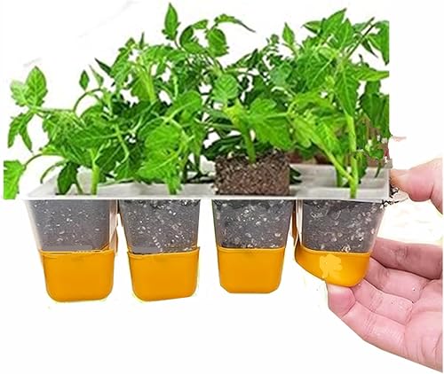 Miniatura 9 de 5 bandejas de inicio de semillas, iniciador de semillas de silicona con células emergentes (60 células en total), bandejas de cultivo de plantas