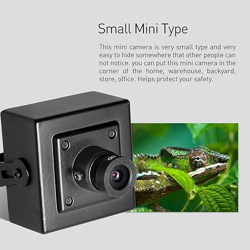 Miniatura 3 de Revotech Mini cámara IP POE, HD 3MP cámara de seguridad interior lente P2P visión remota CCTV cámara de vídeo H.265H.264 (I706-POE negro)