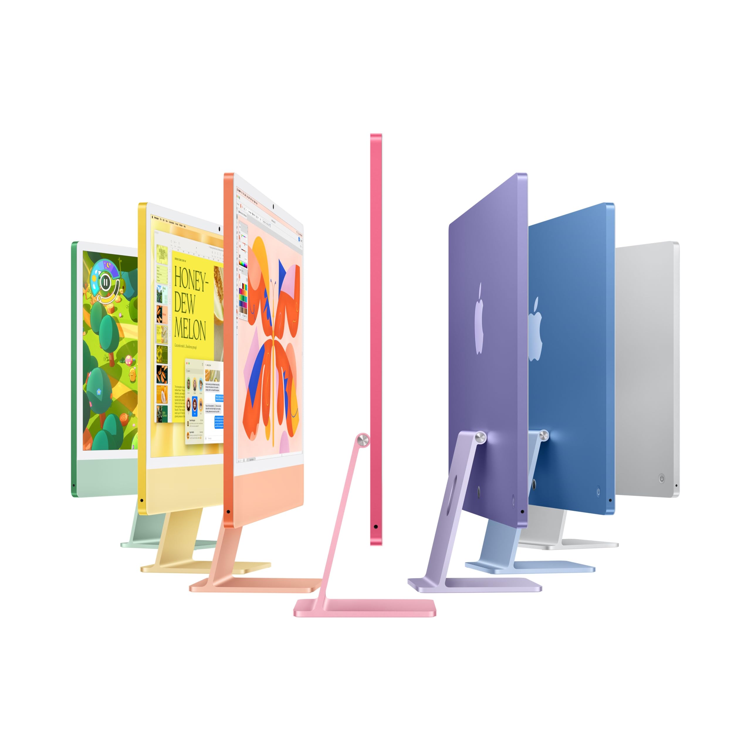 Apple 2024 iMac All-in-One Desktop Computer with M4 chip with 10-core CPU and 10-core GPU: Built for Apple Intelligence, 24-inch Retina Display, 16GB Unified Memory, 512GB SSD Storage; Pink: Nano-Texture Glass 16GB Unified Memory, 256GB SSD Storage Silver with AppleCare+ (3 Years)