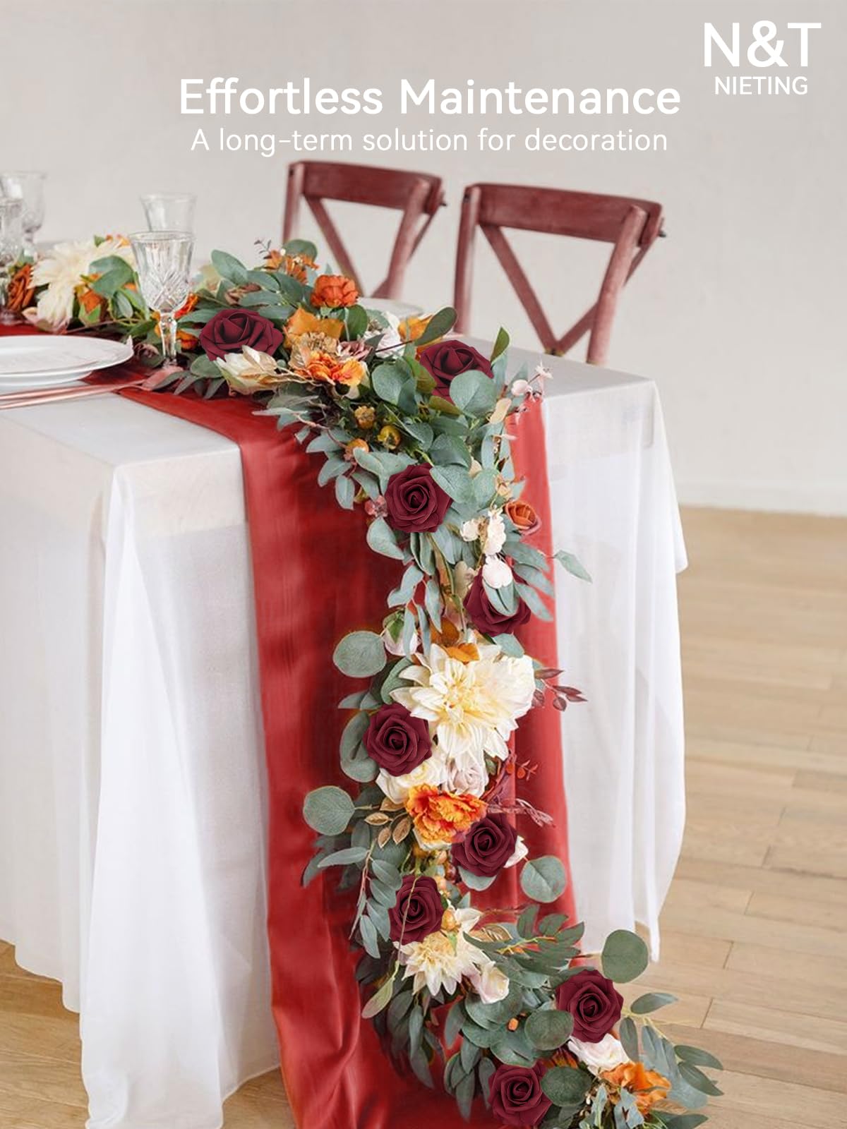 N&T NIETING Artificial Flowers Red Roses - Image 3