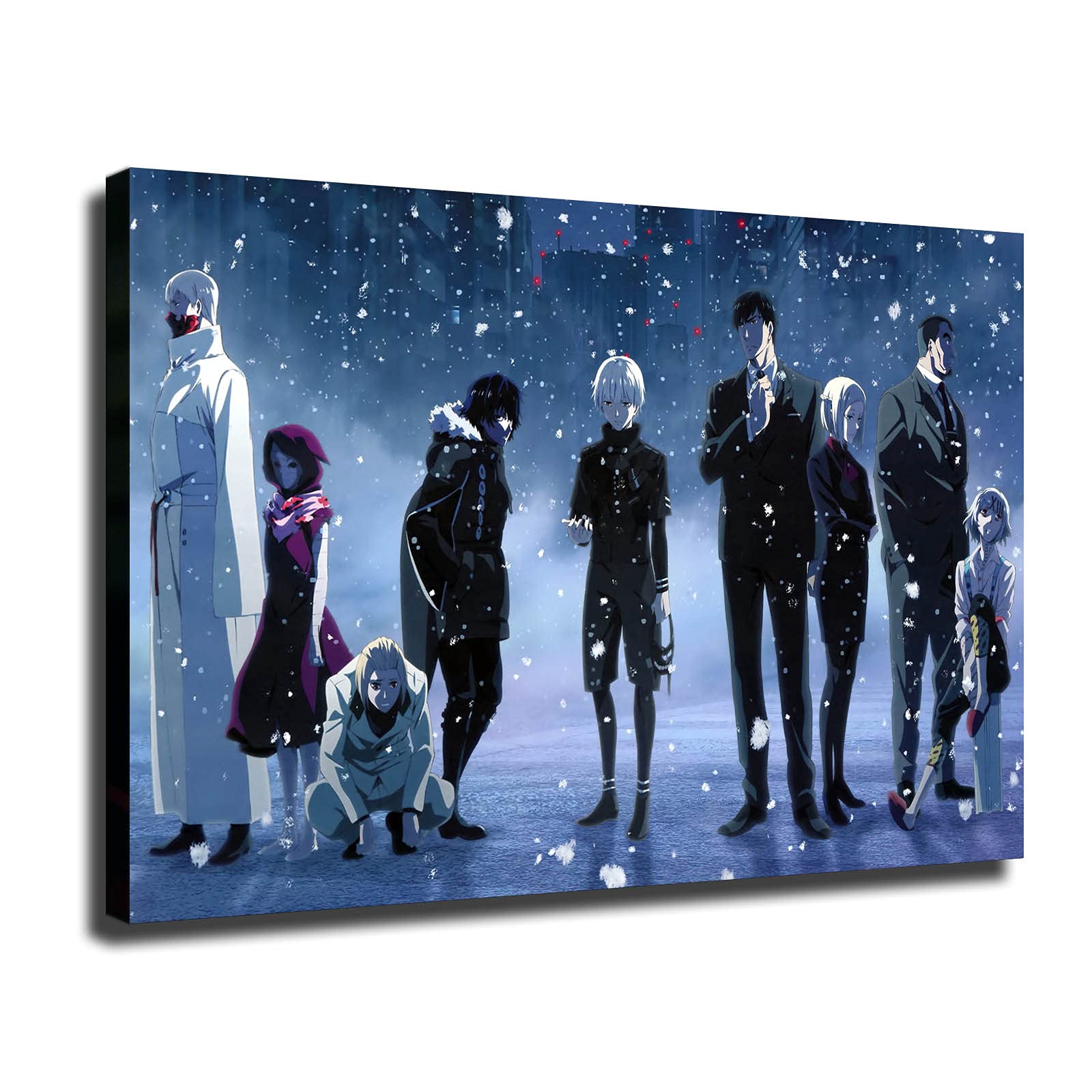 Tokyo Ghoul Posters Japanese Anime Poster Art Prints for Home Wall Decor Death of Mask Mask of Ghoul Canvas Art Print (No Frame,12x18inch)