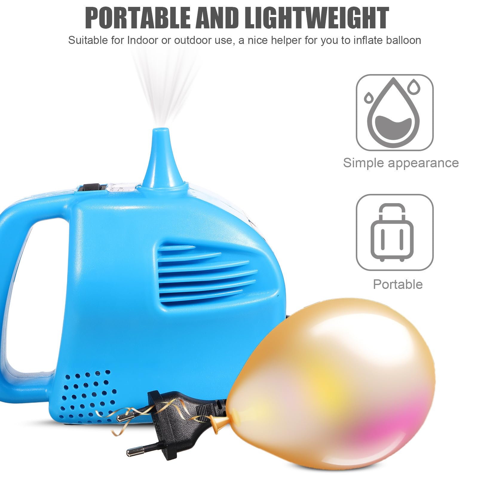 ABS Bomba Eléctrica para Globos Orificio 13000 Pa