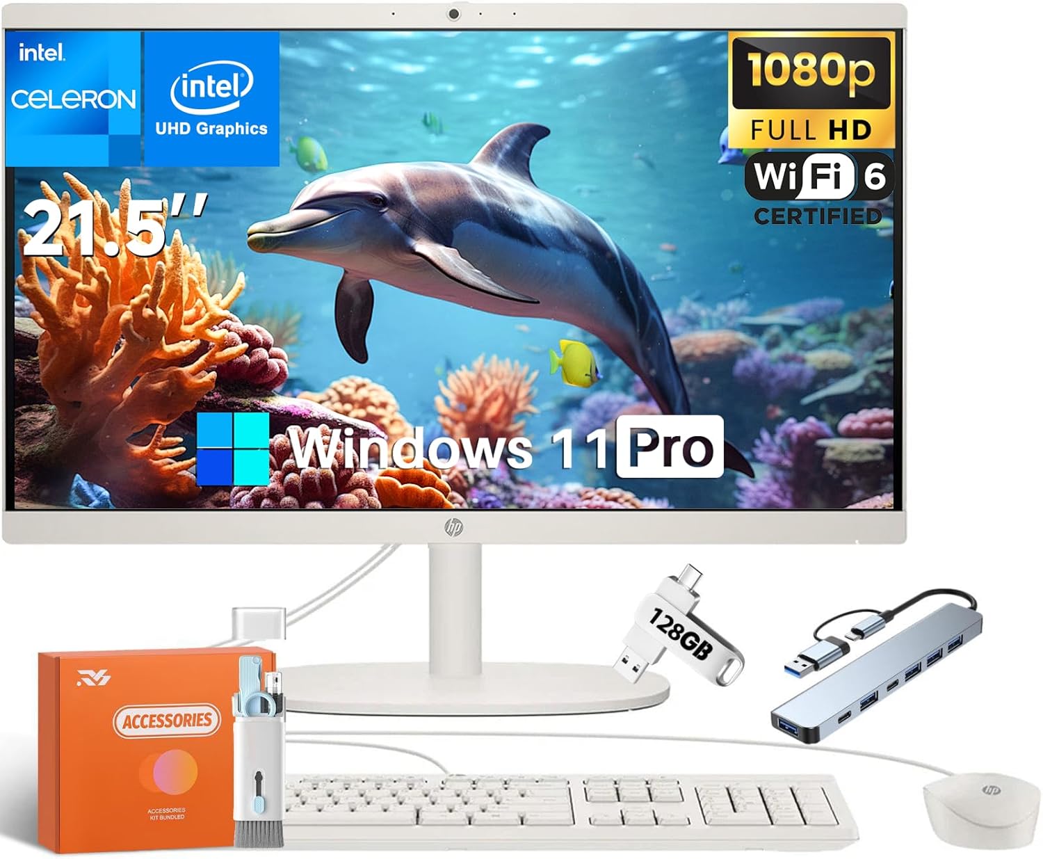 HP JetDirect 3200w WiFi 6 BLE/WL Accy – Wi-Fi – Black