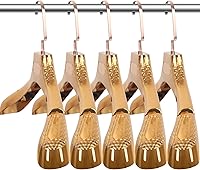 Vista 12 de DEDU Perchas de traje para hombres, paquete de 10 perchas para suéteres, sin protuberancia, antideslizantes, ancho de 17.7 pulgadas, perchas