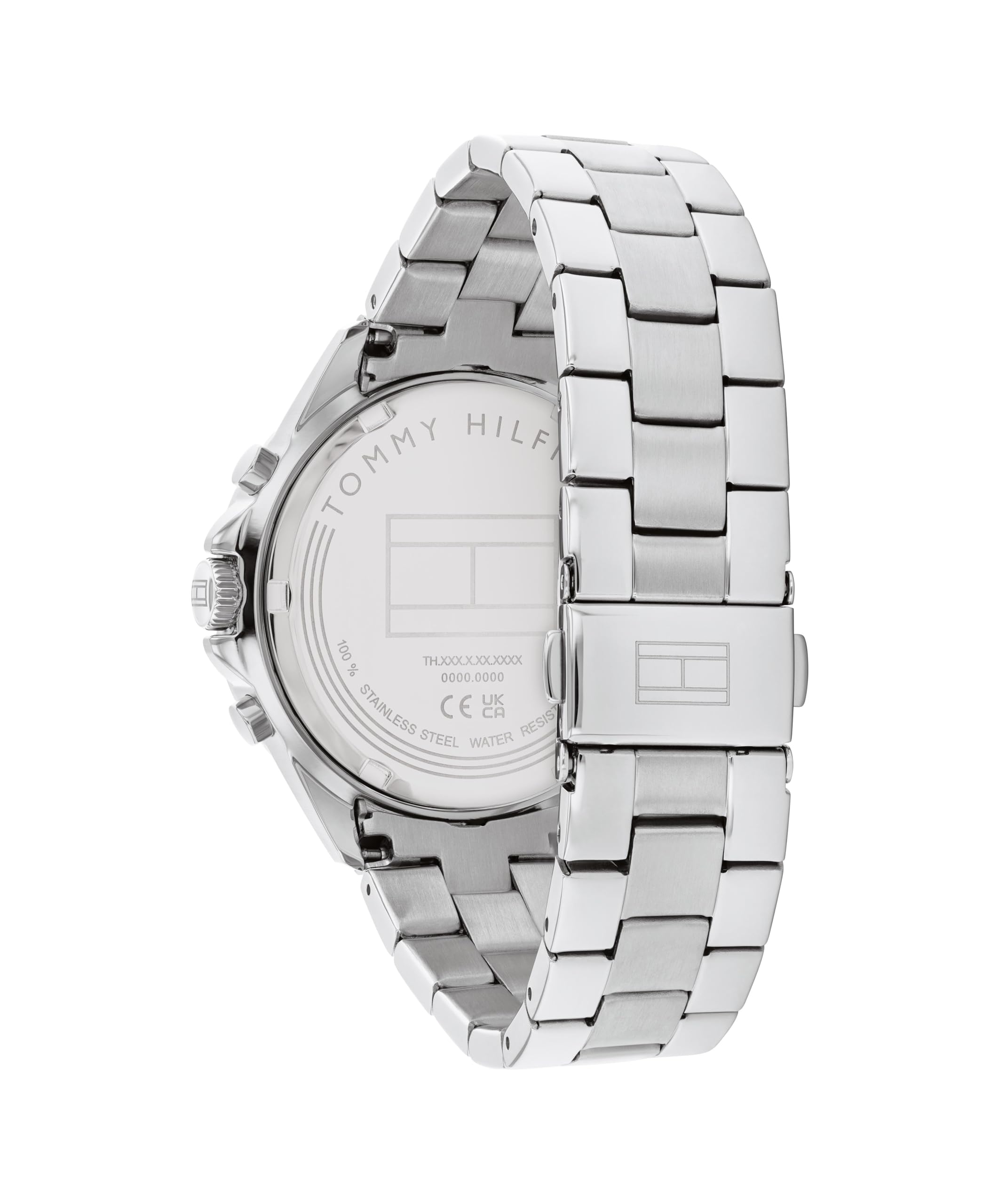 Tommy Hilfiger Reloj Analógico de Cuarzo multifunción para Mujer con Correas en Acero Inoxidable