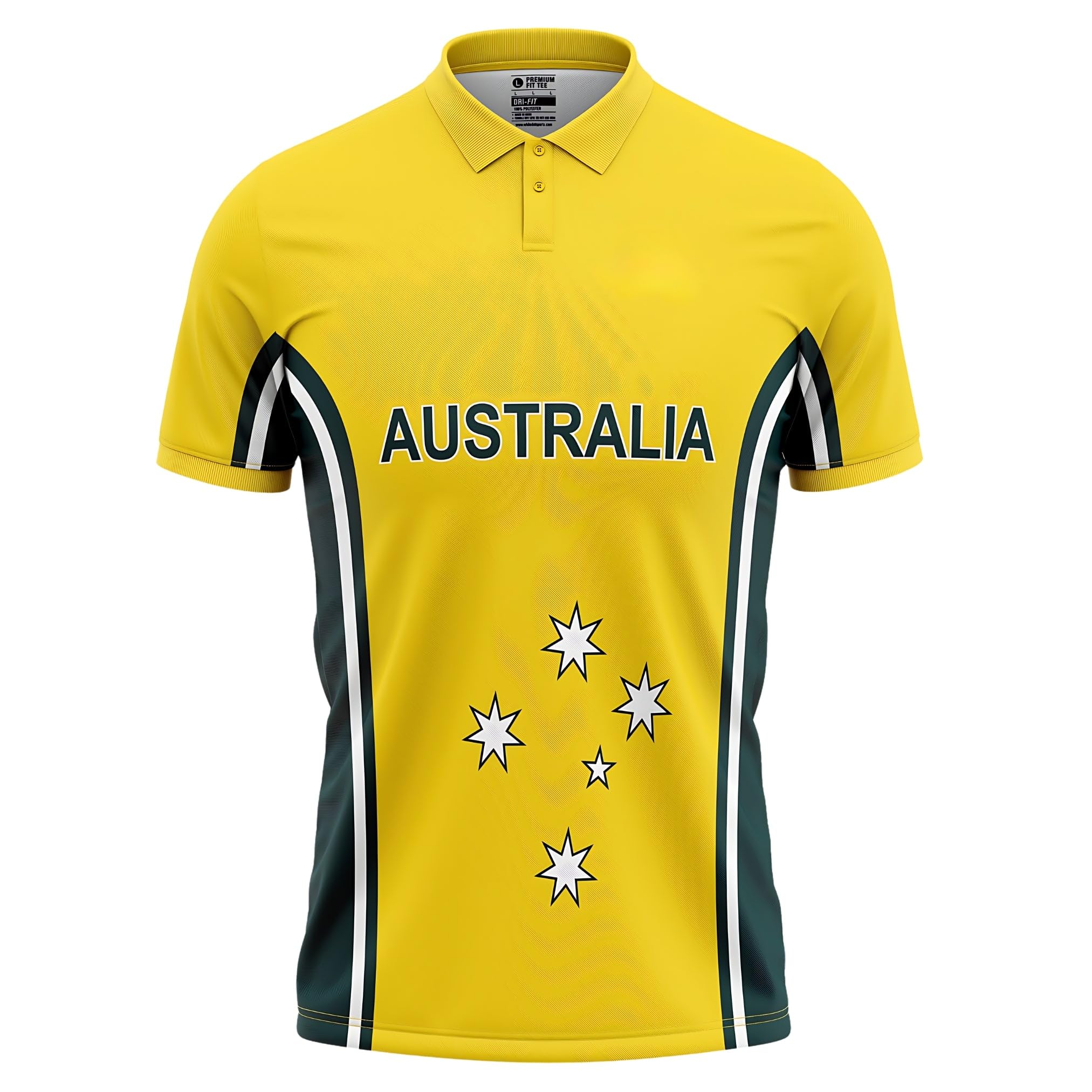 Australia Half Sleeves Cricket Fan Jersey - Quick Dry 100% Polyester-image-19
