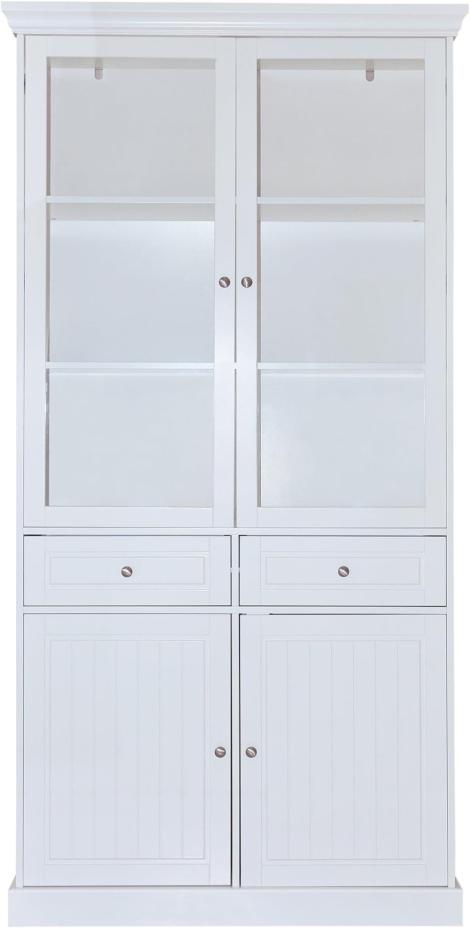 Intu 4-Door 2-Drawer Display Cabinet, 40 x 100 x 199cm, White