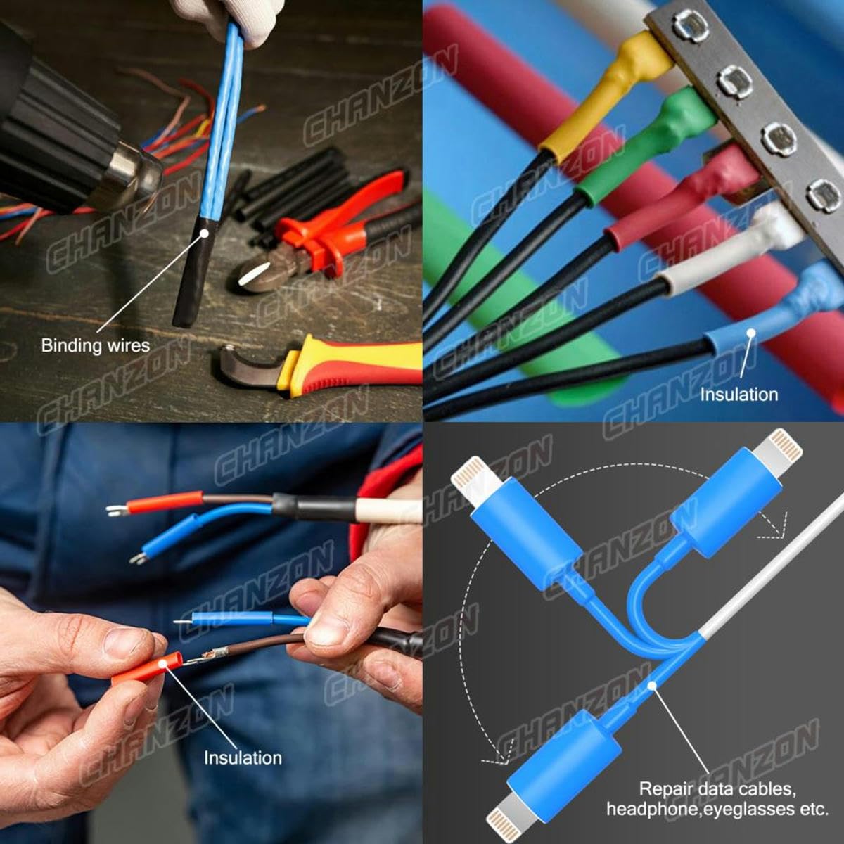 Tubo termorretráctil 3:1 de 12,7-100 mm con pegamento Rollo de tubo de alambre forrado con adhesivo de doble pared Manga de cable de grado marino 1,22 M-Negro-90 mm-1,22 m