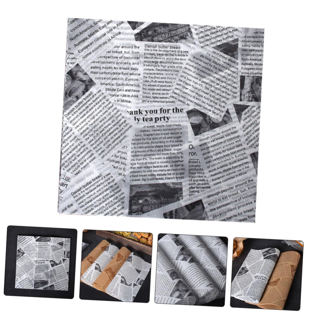 Papier Cuisson 500 Pièces en Pâte de Bois, Anti-huile