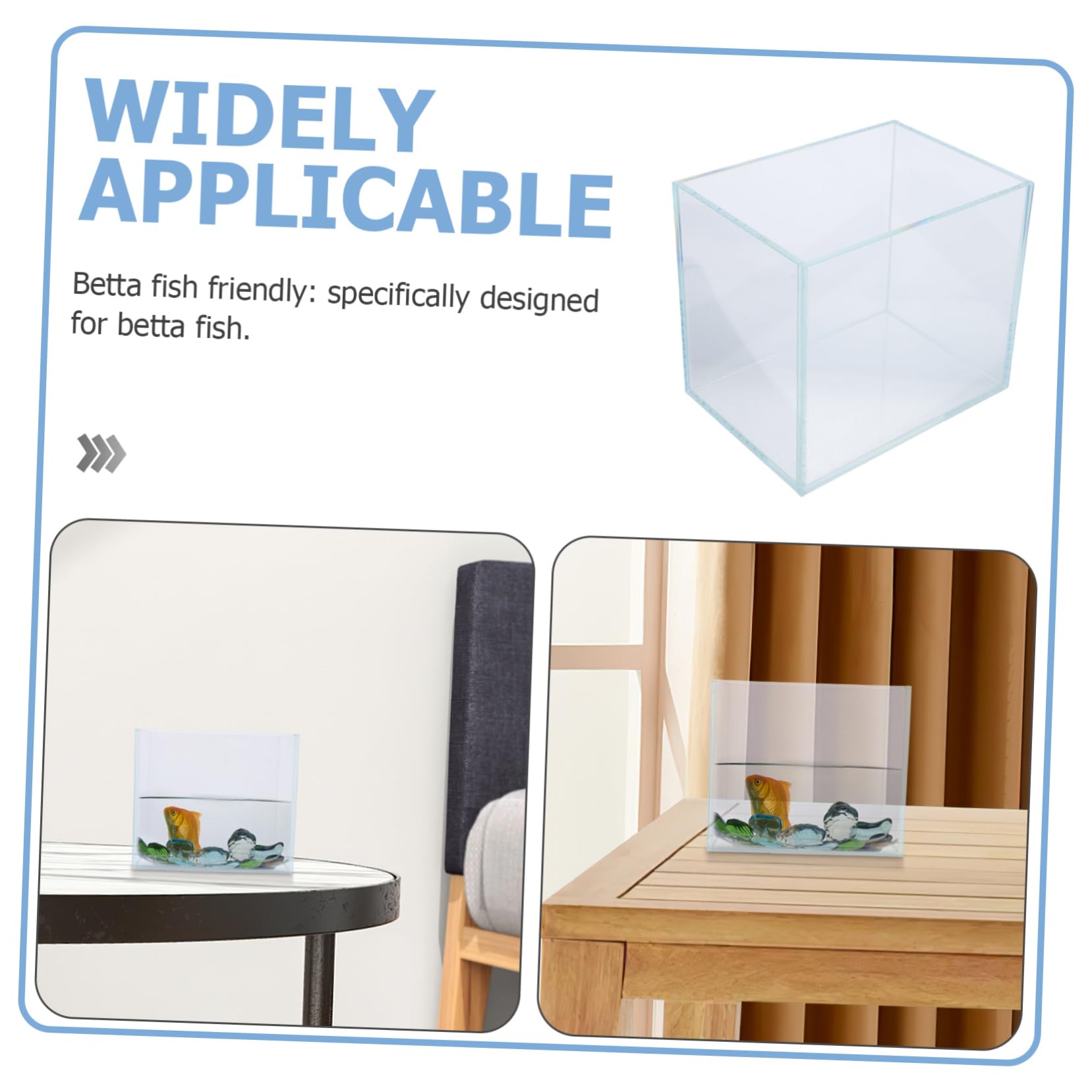 GARVALON Mini Acuario De Escritorio De Diseño Compacto para Pequeños Estilo Moderno para Oficina o para Peces Betta