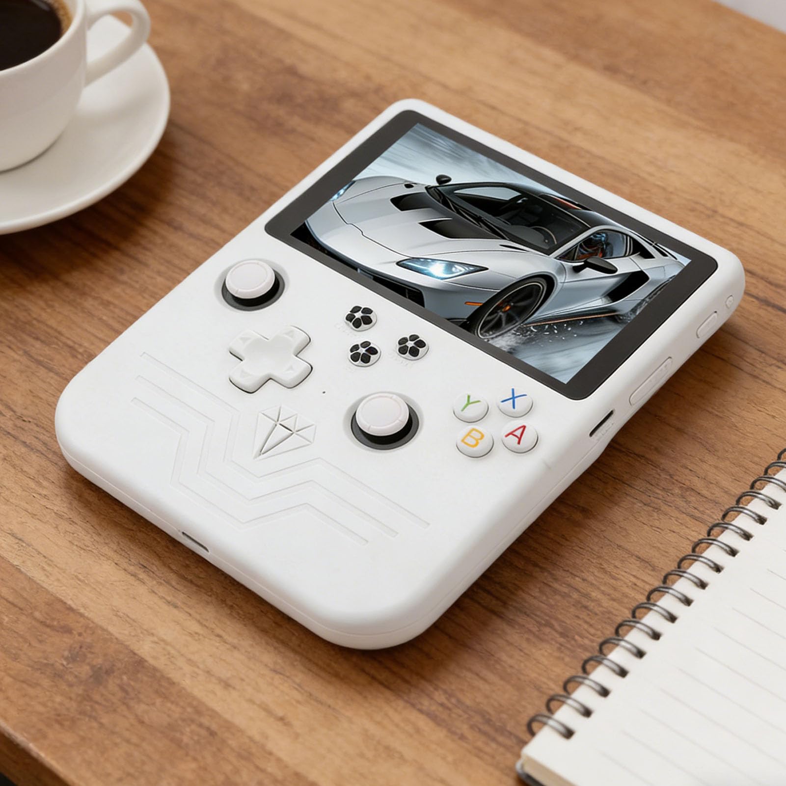 Consola de Juegos Portátil Consola de Juegos Retro Portátil con Pantalla HD de 6 Pulgadas para Entusiastas de los y Viajeros (Blanca)