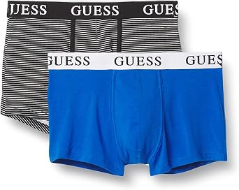 Amazon.com: GUESS Paquete de 2 calzoncillos tipo bóxer con logotipo para  hombre, Azul / Patchwork : Ropa, Zapatos y Joyería